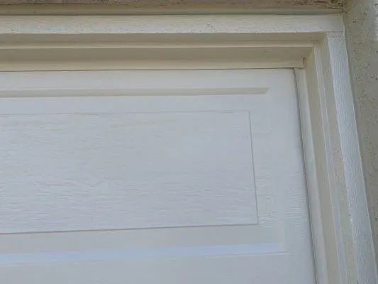 Completed garage door repaint