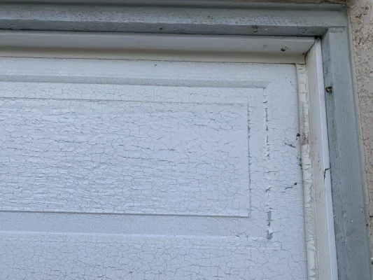 Garage door before prepping