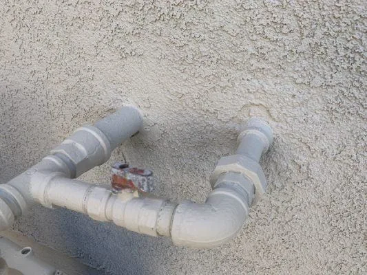 Stucco repair completed